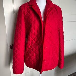 Chaps Vibrant Red Quilted Jacket